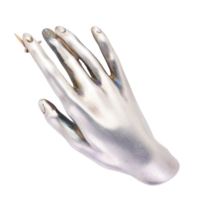 Gabriella Kiss Silver Bronzino Hand Pin | Quadrum Gallery