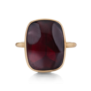 Gabriella Kiss 18k Cushion Almandine Garnet Ring | Quadrum Gallery