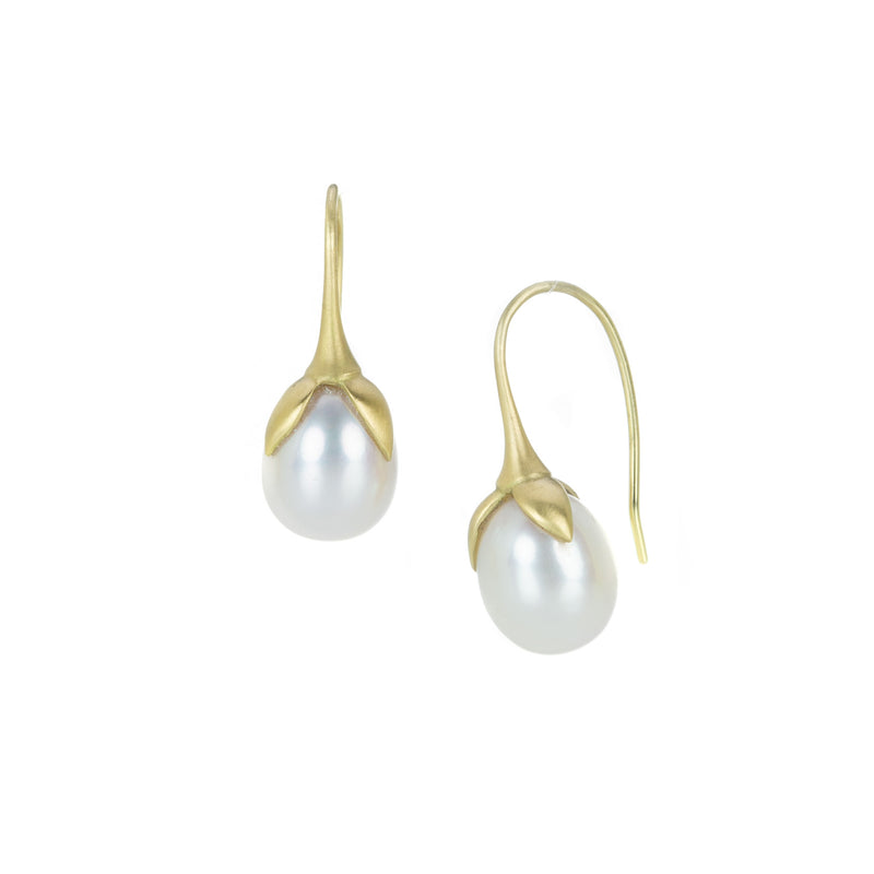 Gabriella Kiss White Eggplant Pearl Earrings | Quadrum Gallery