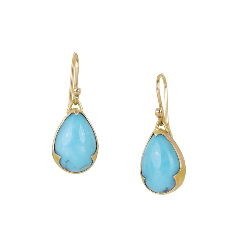 Gabriella Kiss Pear Sleeping Beauty Turquoise Earrings | Quadrum Gallery