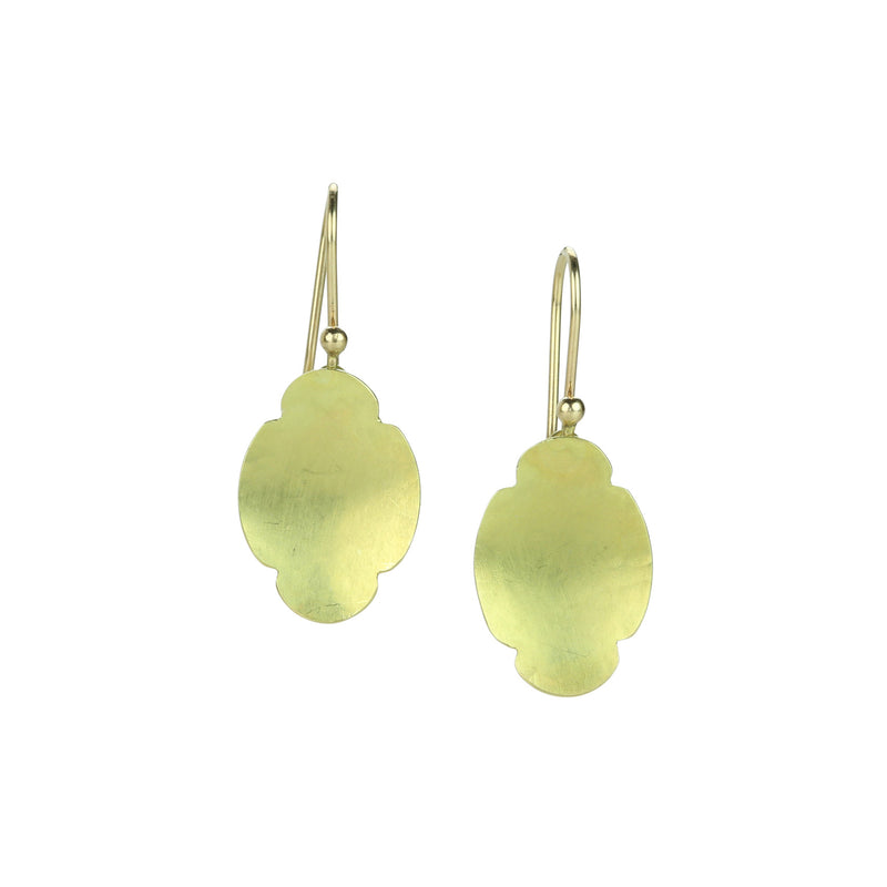 Gabriella Kiss 18k Small Oval Scalloped Earrings  | Quadrum Gallery