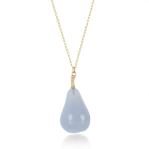 Gabriella Kiss Blue Chalcedony Pear Necklace  | Quadrum Gallery