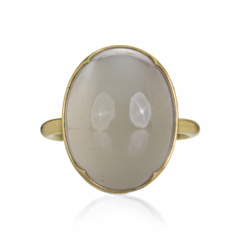 Gabriella Kiss 18k Large Oval Ceylon Moonstone Ring | Quadrum Gallery