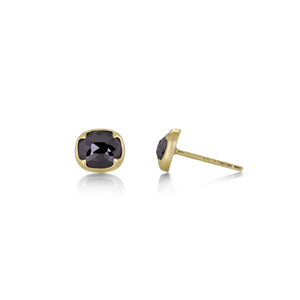 Gabriella Kiss Cushion Cut Black Diamond Studs | Quadrum Gallery
