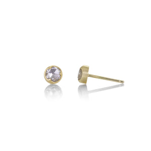 Gabriella Kiss 18k Round White Rose Cut Diamond Earrings | Quadrum Gallery