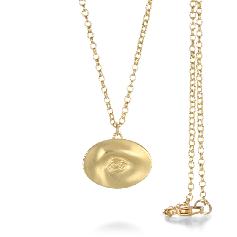 Gabriella Kiss 18k Yellow Gold Large Eye Pendant Necklace | Quadrum Gallery