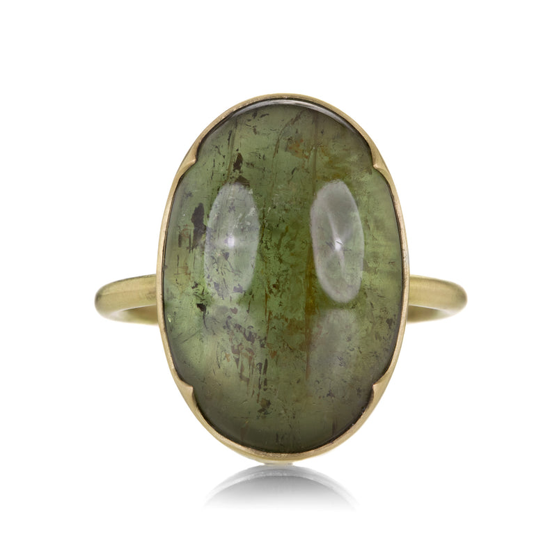 Gabriella Kiss Large Oval Green Tourmaline Ring | Quadrum Gallery