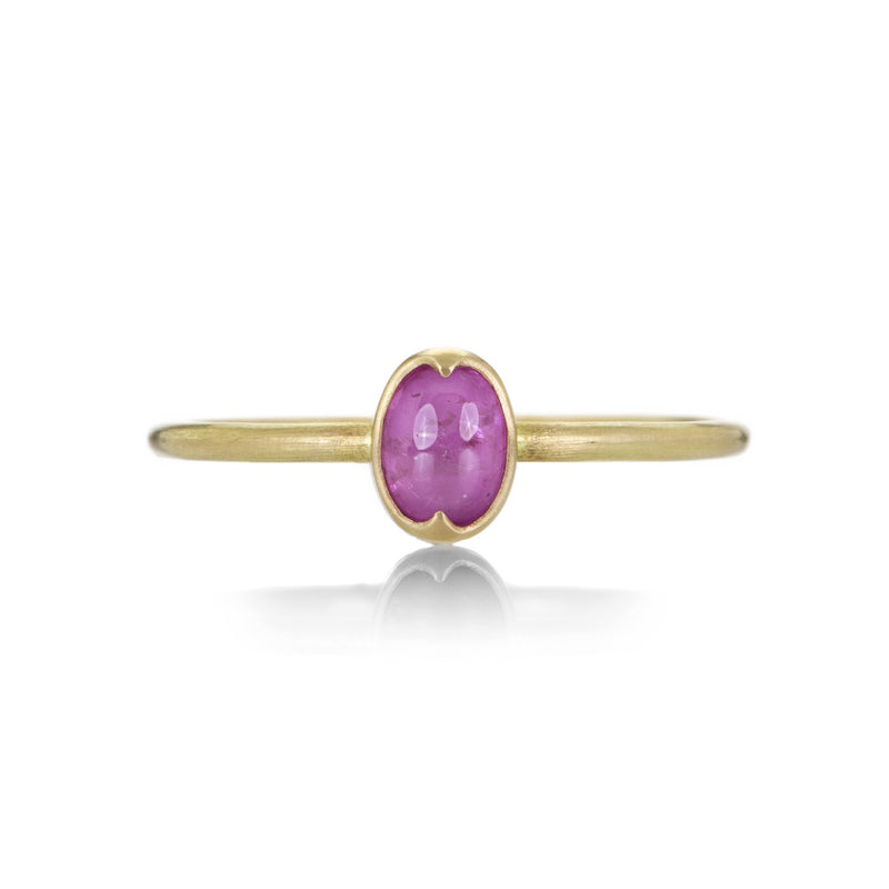 Gabriella Kiss 18k Oval Pink Sapphire Ring | Quadrum Gallery
