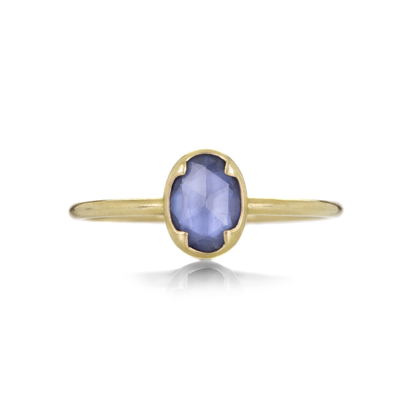 Gabriella Kiss 18k Small Oval Blue Sapphire Ring | Quadrum Gallery
