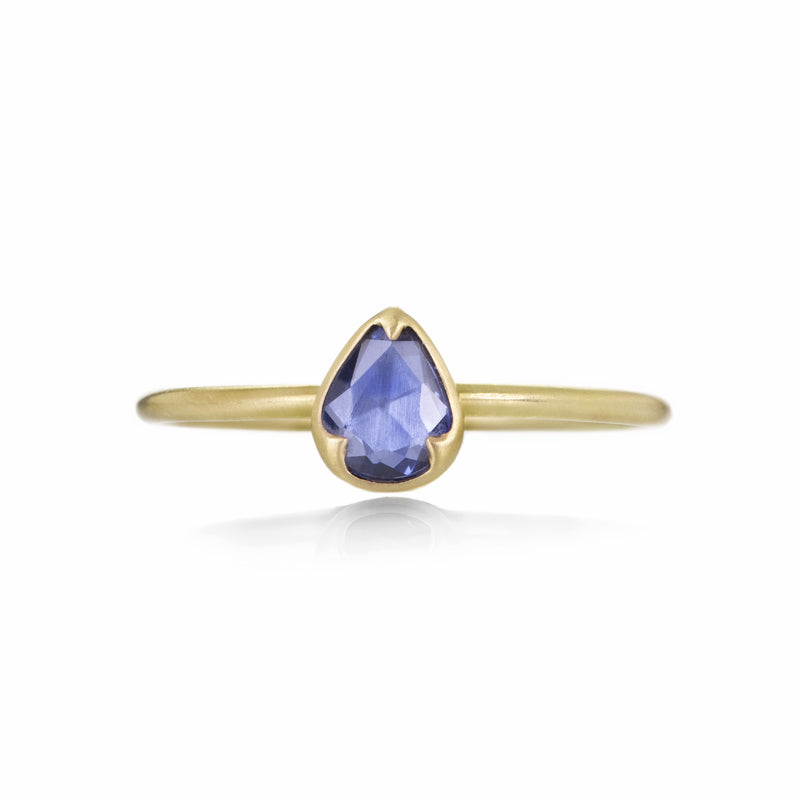 Gabriella Kiss 18k Pear Blue Sapphire Ring | Quadrum Gallery