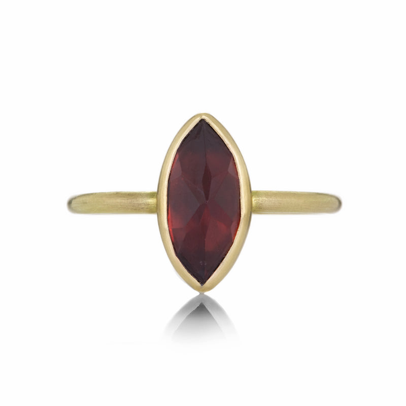 Gabriella Kiss 18k Marquise Garnet Ring | Quadrum Gallery