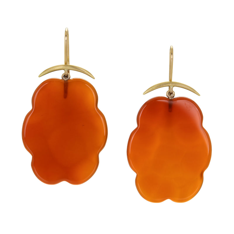 Gabriella Kiss Carnelian Scallop Earrings | Quadrum Gallery