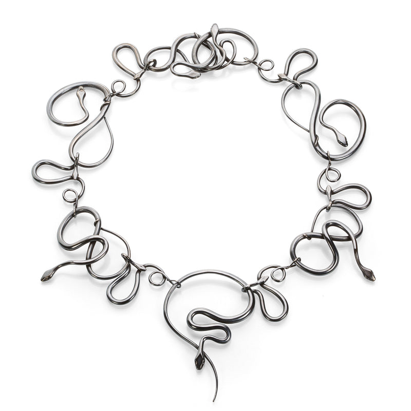 Gabriella Kiss Bronze Snake Necklace with Diamond Eyes | Quadrum Gallery
