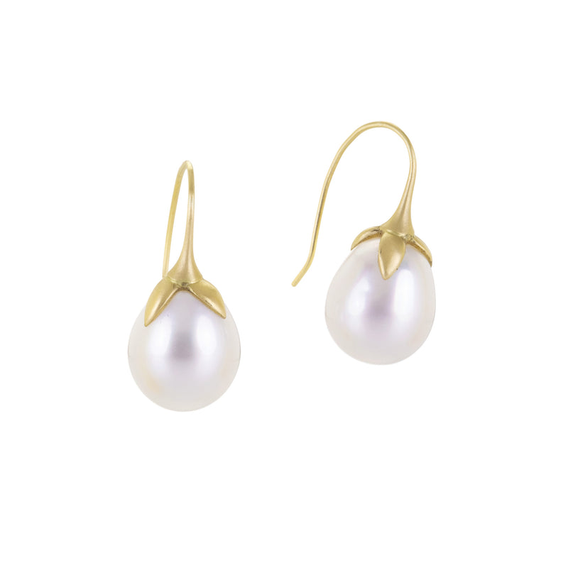 Gabriella Kiss 18k South Sea Pearl Eggplant Earrings | Quadrum Gallery