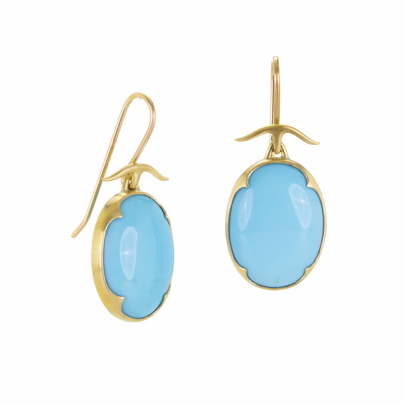 Gabriella Kiss Turquoise Scallop Drop  Earrings | Quadrum Gallery
