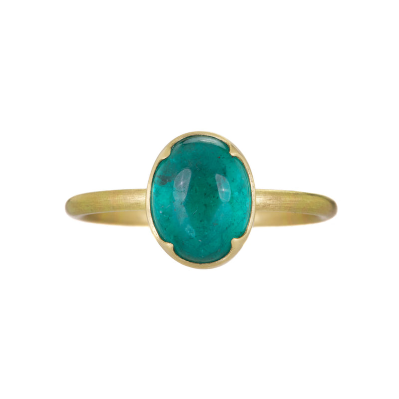 Gabriella Kiss Smooth Oval Emerald Ring | Quadrum Gallery
