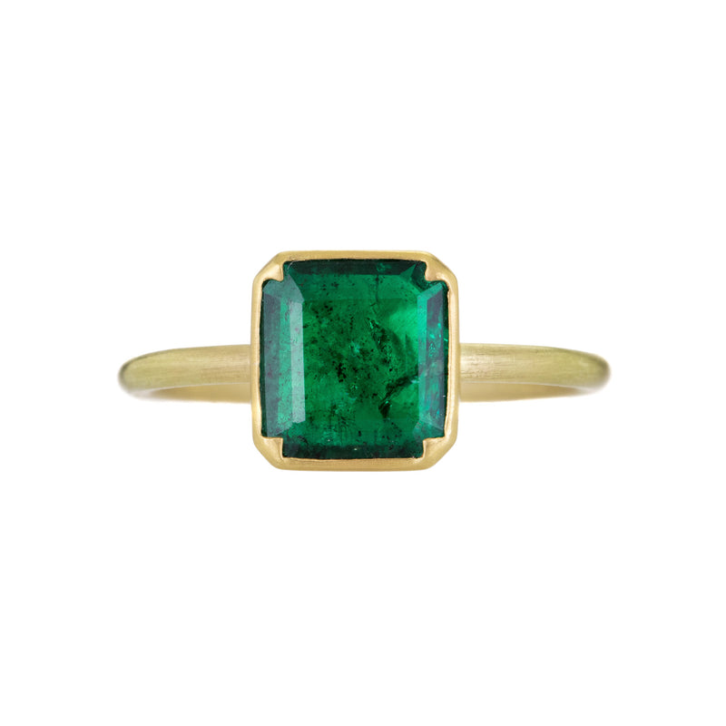 Gabriella Kiss 18k Square Colombian Emerald Ring | Quadrum Gallery