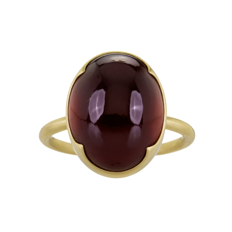 Gabriella Kiss Oval Smooth Hessonite Garnet Ring | Quadrum Gallery