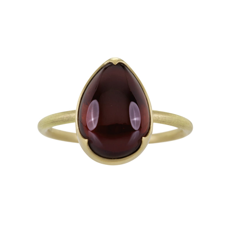 Gabriella Kiss Smooth Pear Shaped Garnet Ring | Quadrum Gallery