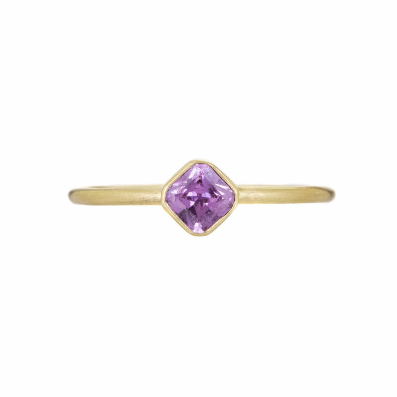 Gabriella Kiss Small Square Pink Sapphire Ring | Quadrum Gallery