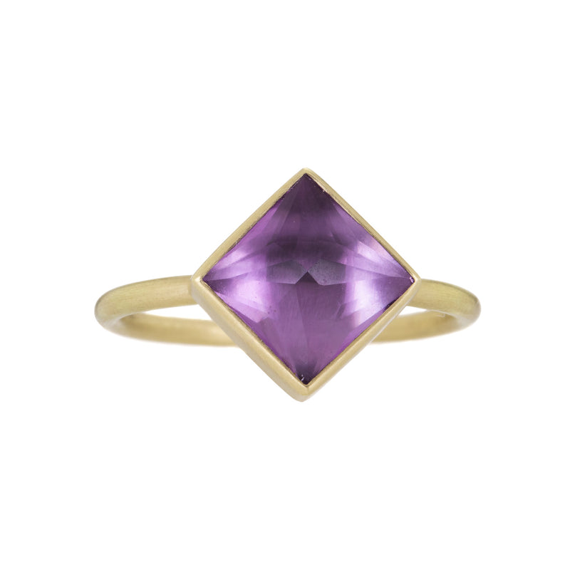 Gabriella Kiss 18k Faceted Square Amethyst Ring | Quadrum Gallery