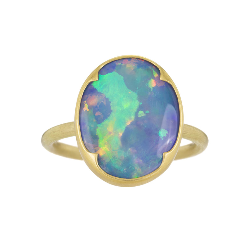 Gabriella Kiss 18k Yellow Gold Oval Australian Opal Ring | Quadrum Gallery