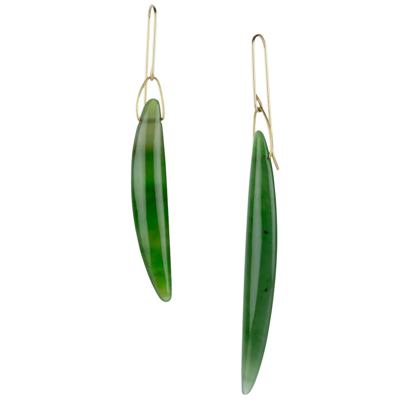 Gabriella Kiss Asymmetrical Jade Bean Earrings | Quadrum Gallery