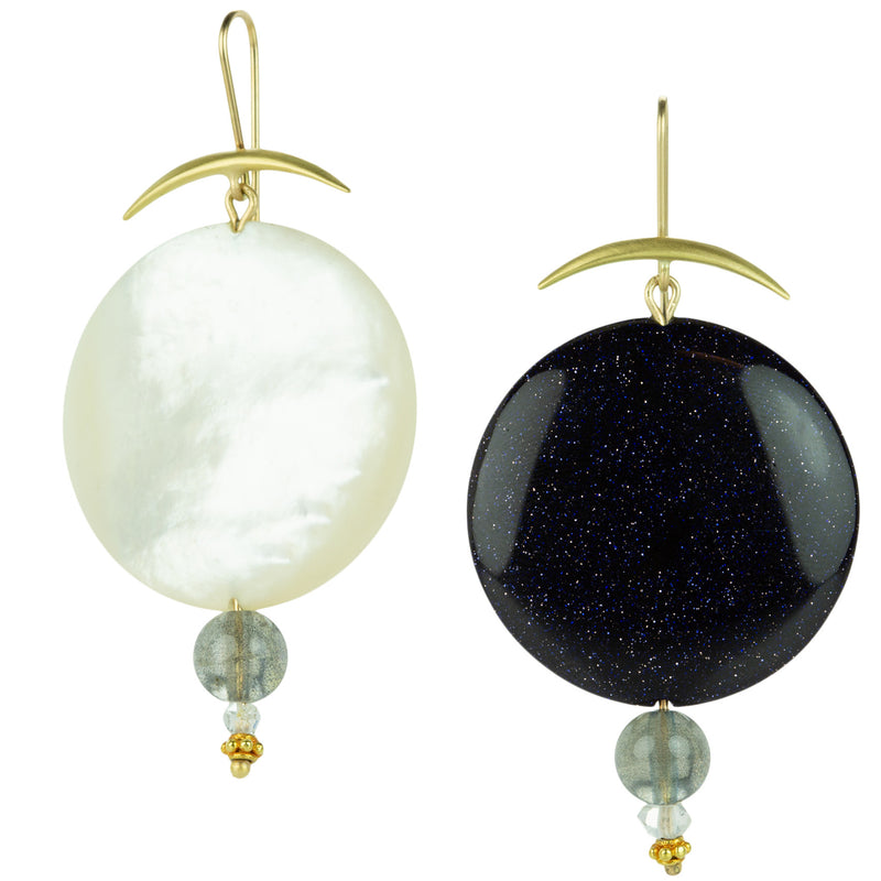 Gabriella Kiss Night Sky and Full Moon Earrings | Quadrum Gallery