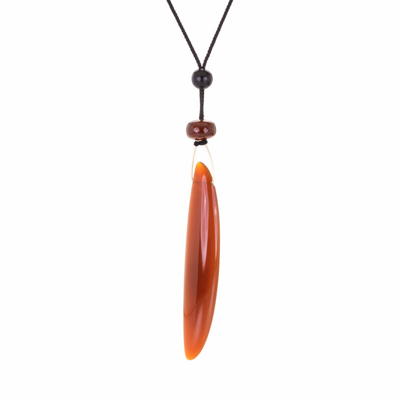 Gabriella Kiss 14k Carnelian Bean Pendant Necklace | Quadrum Gallery