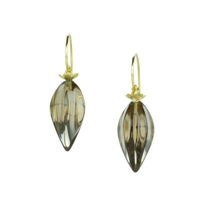 Gabriella Kiss Smoky Quartz Chinese Lantern Drop Earrings | Quadrum Gallery