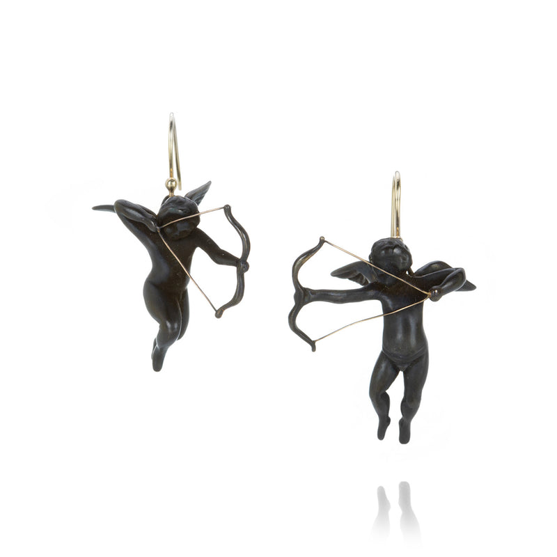Gabriella Kiss Bronze Cupid Drop Earrings | Quadrum Gallery