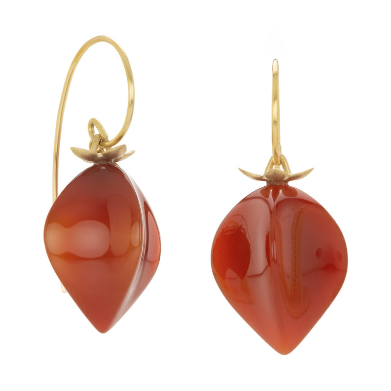 Gabriella Kiss 18k Carnelian Chinese Lantern Earrings | Quadrum Gallery