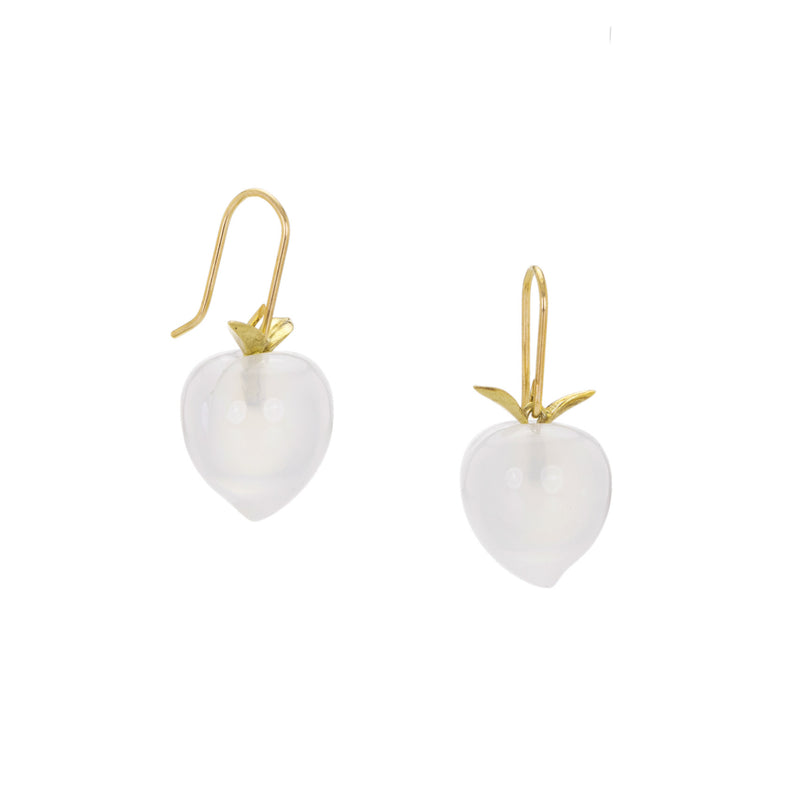 Gabriella Kiss Moonstone Peach Drop Earrings | Quadrum Gallery