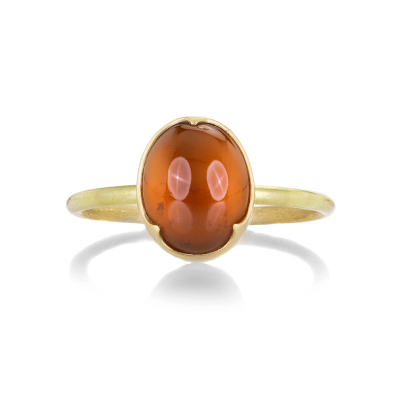 Gabriella Kiss 18k Oval Smooth Hessonite Garnet Ring | Quadrum Gallery