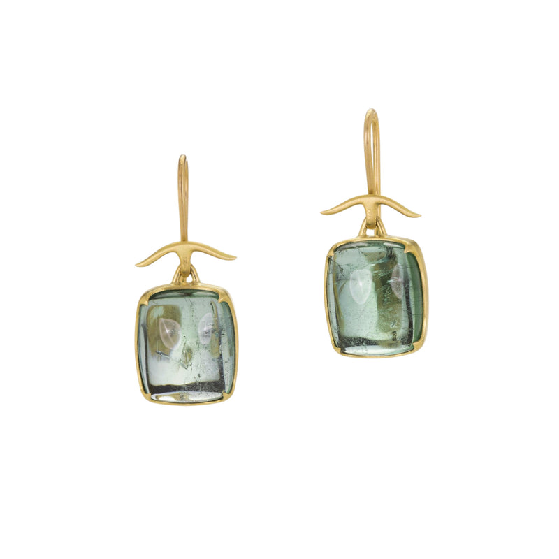 Gabriella Kiss Cushion Mint Green Cabochon Earrings | Quadrum Gallery