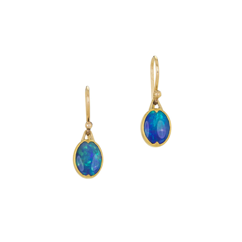 Gabriella Kiss 18k Oval Opal Drop Earrings | Quadrum Gallery