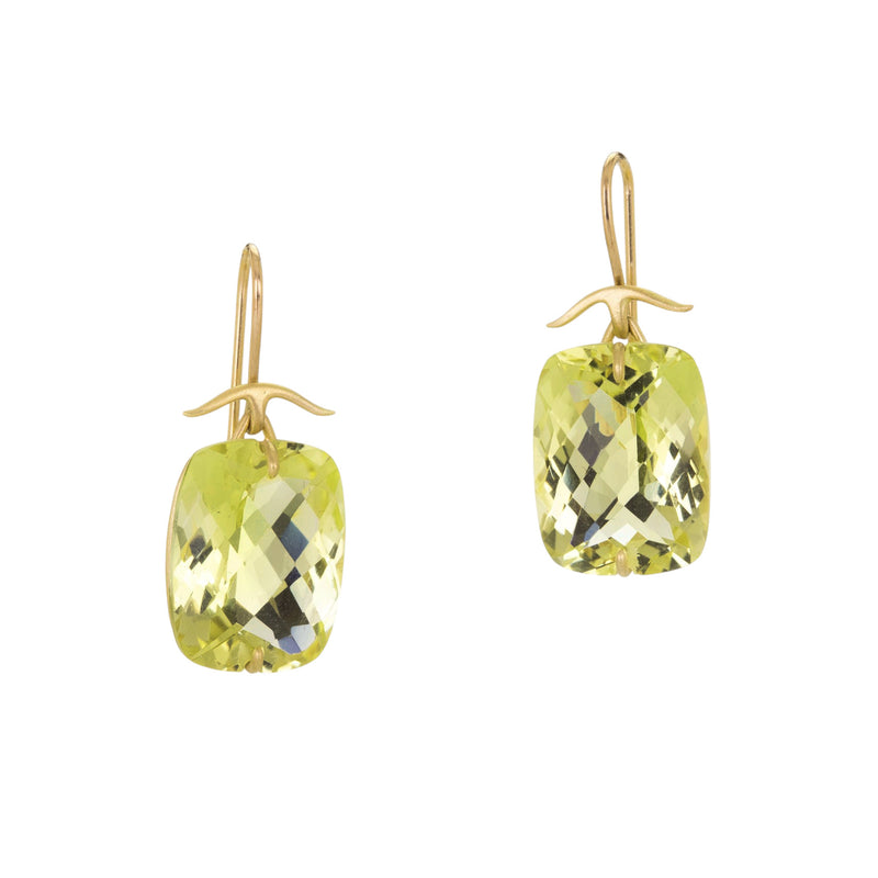 Gabriella Kiss Rectangular Lemon Quartz Earrings | Quadrum Gallery