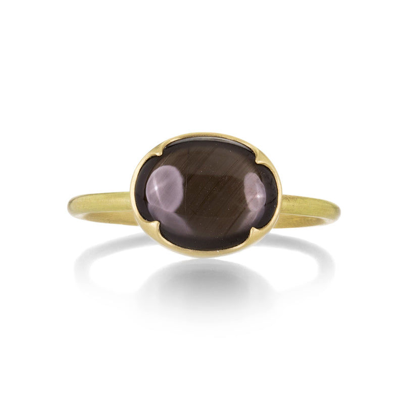 Gabriella Kiss Oval Horizontal Brown Star Sapphire Ring | Quadrum Gallery
