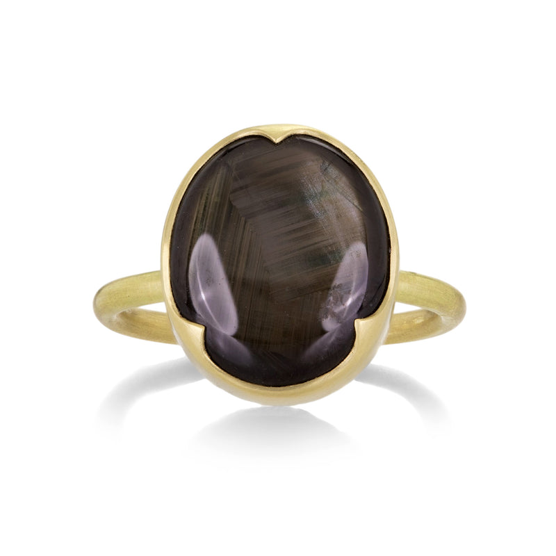 Gabriella Kiss Large Oval Brown Star Sapphire Ring | Quadrum Gallery