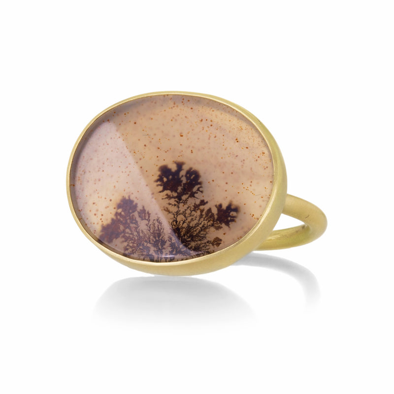 Gabriella Kiss 18k Horizontal Oval Dendrite Ring | Quadrum Gallery