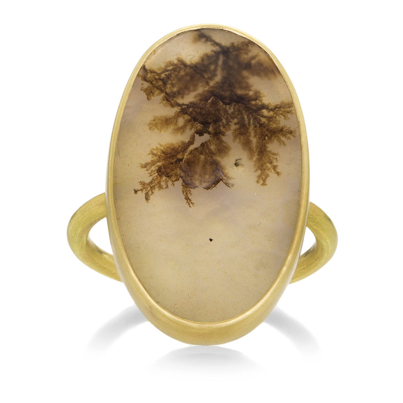 Gabriella Kiss Long Oval Brown Dendrite Ring | Quadrum Gallery