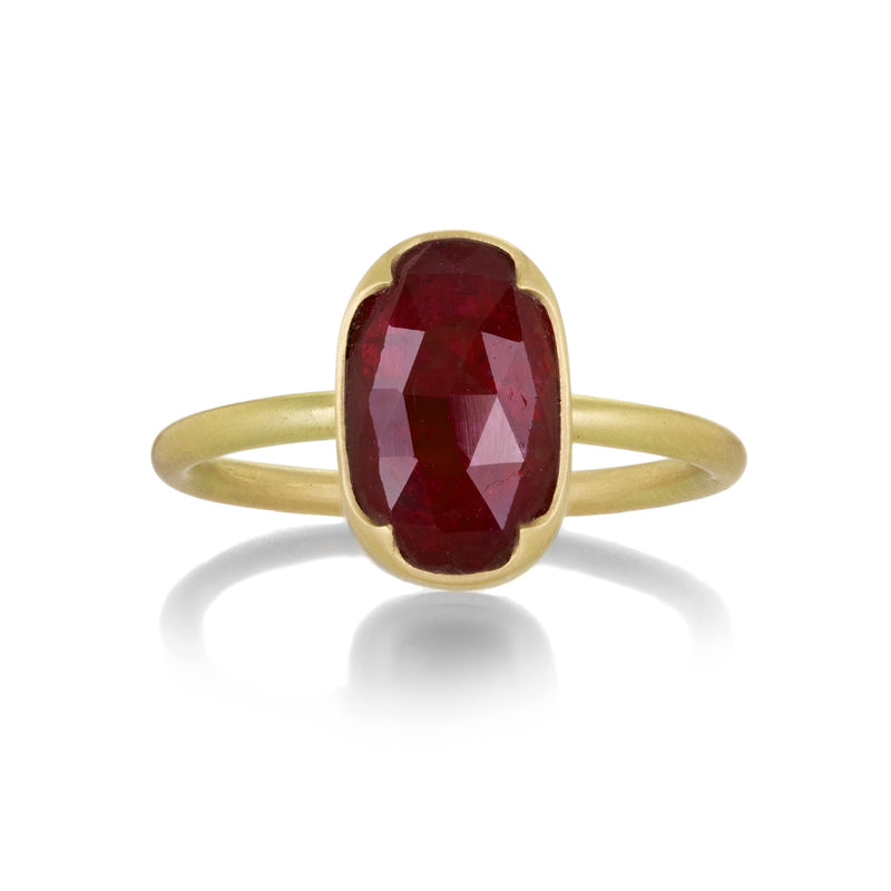 Gabriella Kiss Rectangular Rose Cut Ruby Ring | Quadrum Gallery