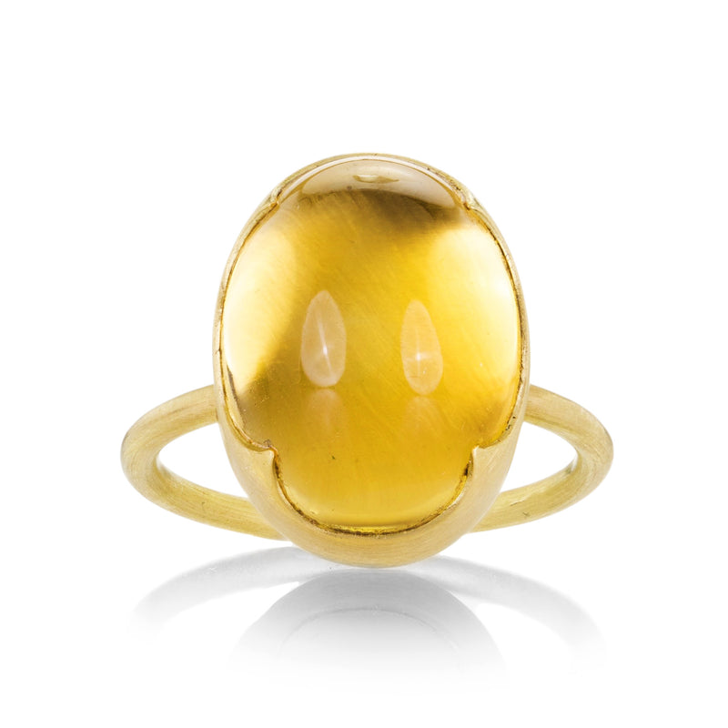 Gabriella Kiss Large Oval Pale Citrine Ring | Quadrum Gallery