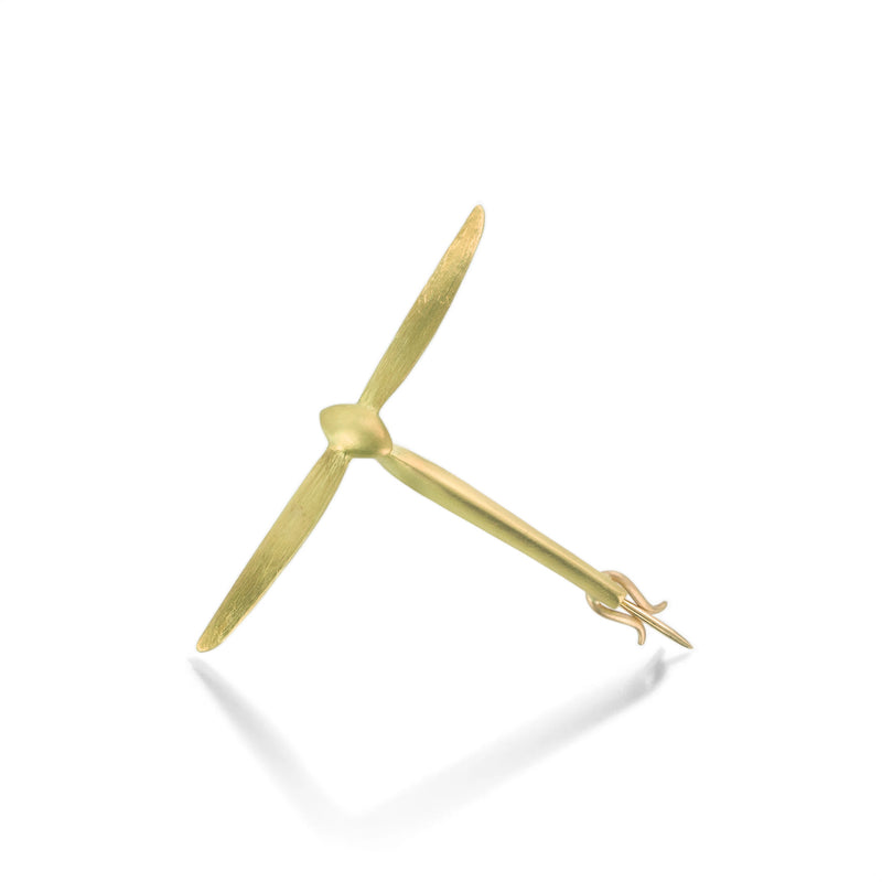 Gabriella Kiss Small 18k Yellow Gold Damselfly Pin | Quadrum Gallery