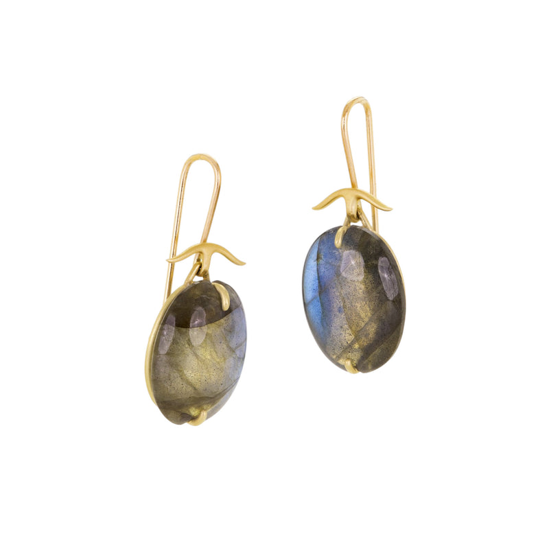 Gabriella Kiss Oval Labradorite Pillow Earrings | Quadrum Gallery