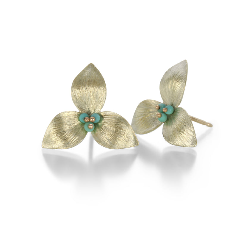 Gabriella Kiss Turquoise Trillium Stud Earrings | Quadrum Gallery