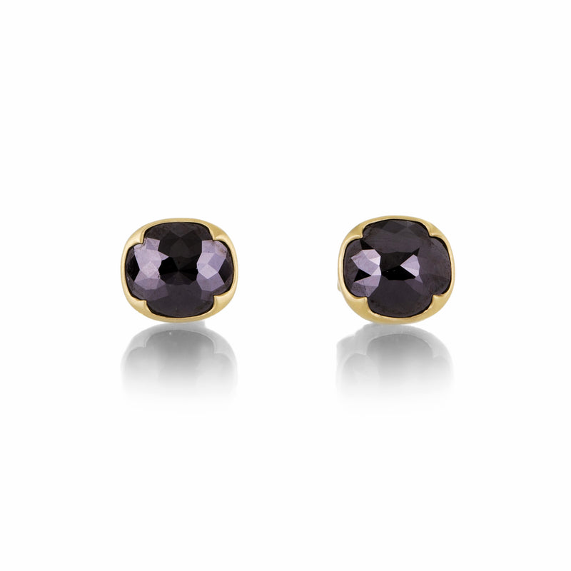 Gabriella Kiss Cushion Rose Cut Black Diamond Studs | Quadrum Gallery