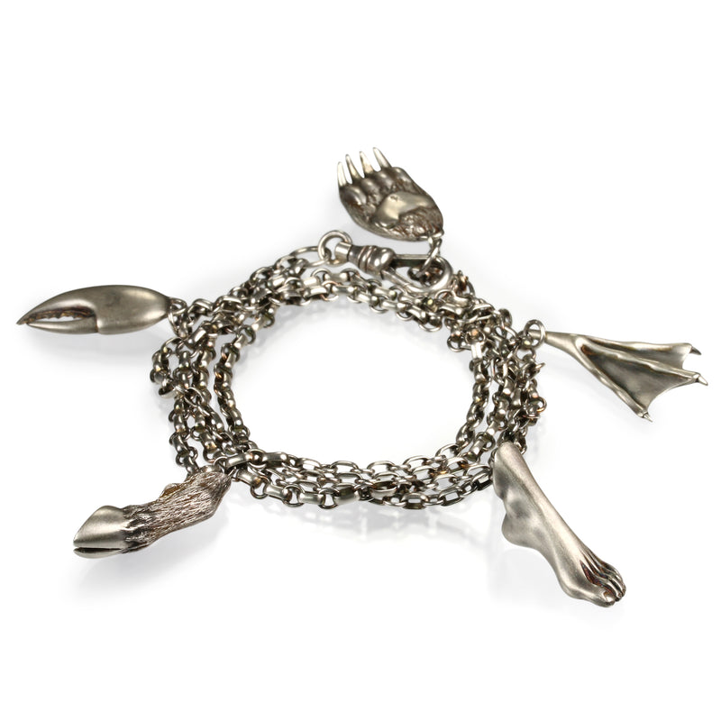 Gabriella Kiss Silver Multi Foot Bracelet | Quadrum Gallery