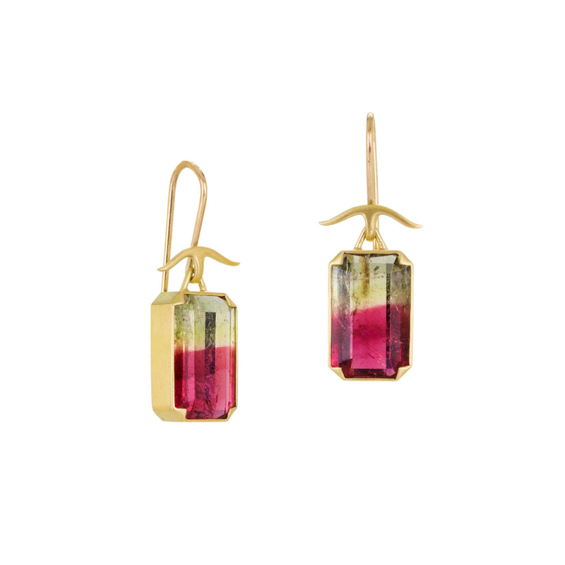 Gabriella Kiss Emerald Cut Watermelon Tourmaline Earrings | Quadrum Gallery