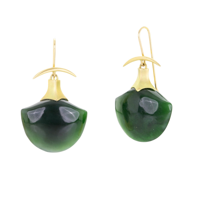 Gabriella Kiss Amphora Nephrite Jade Earrings | Quadrum Gallery